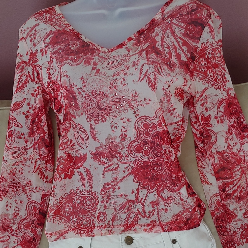 The Limited Blouse with Rinestones Size Medium